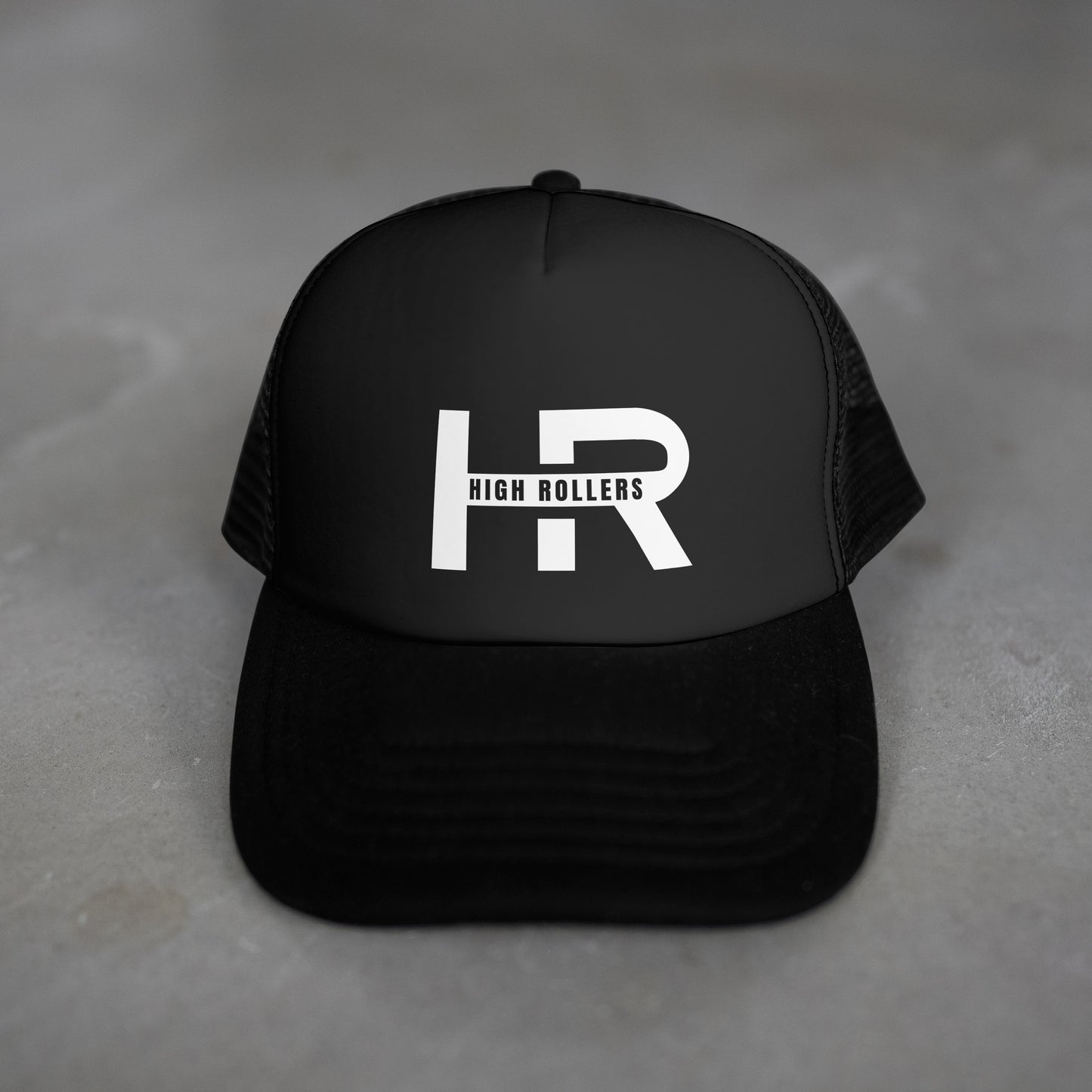 Netted Black Snapback Cap